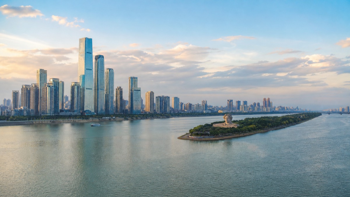 长沙城市天际线与商务城区