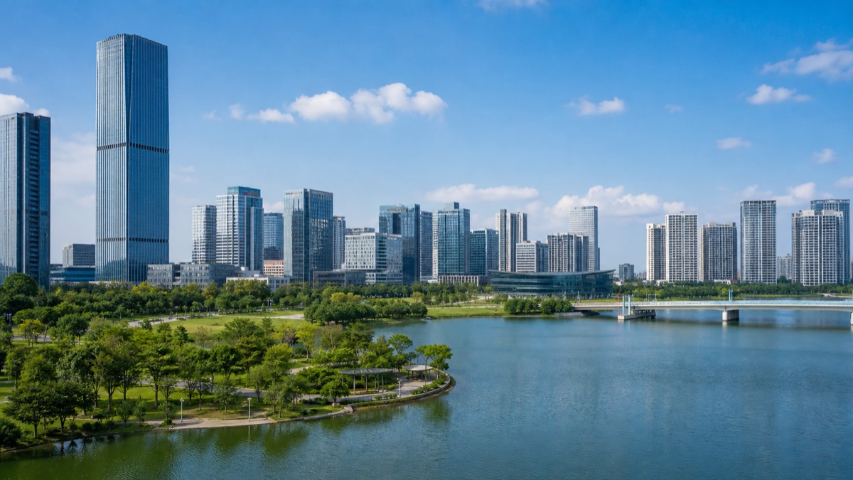 Dongguan, China skyline and business-travel landmarks