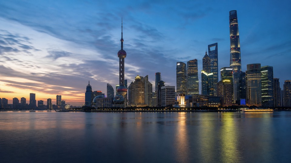 Shanghai, China skyline and business-travel landmarks