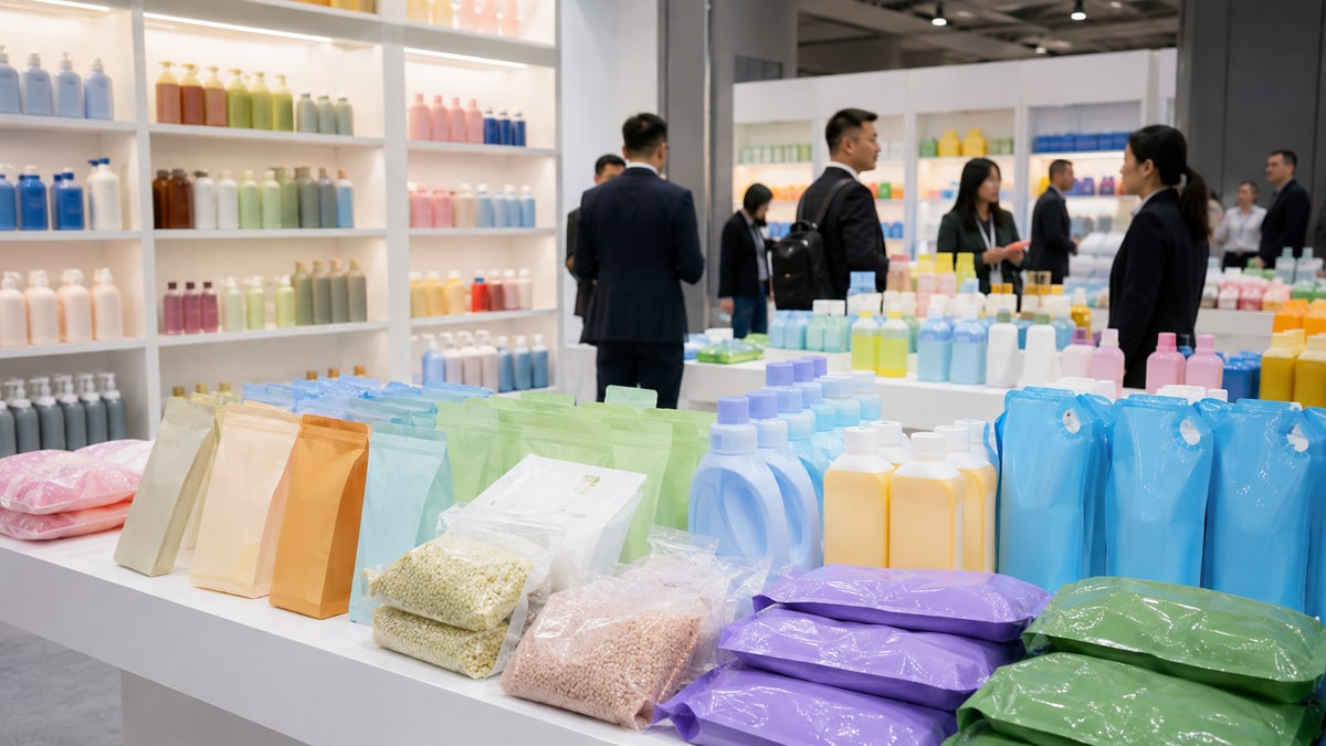 Packaged groceries, household and personal-care products at a private-label sourcing exhibition