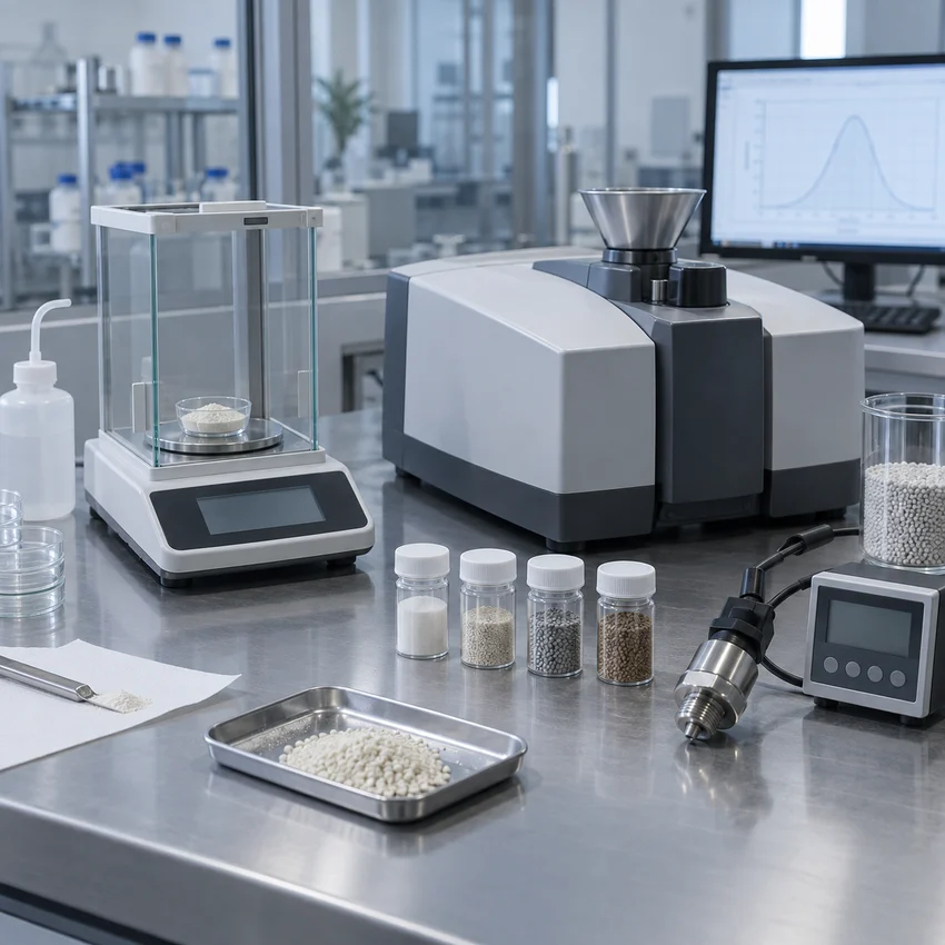 Analytical balance, particle-analysis instrument and industrial sensor