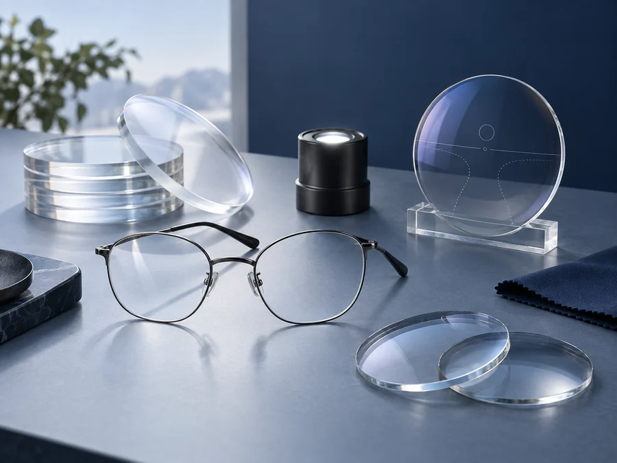 Lentes ópticas semiterminadas y lentes de gafas acabadas